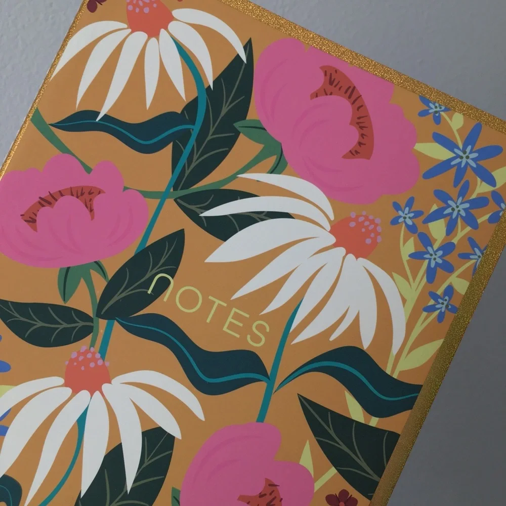 Floral Notes Notebook Sketchbook Set 2pc. Set